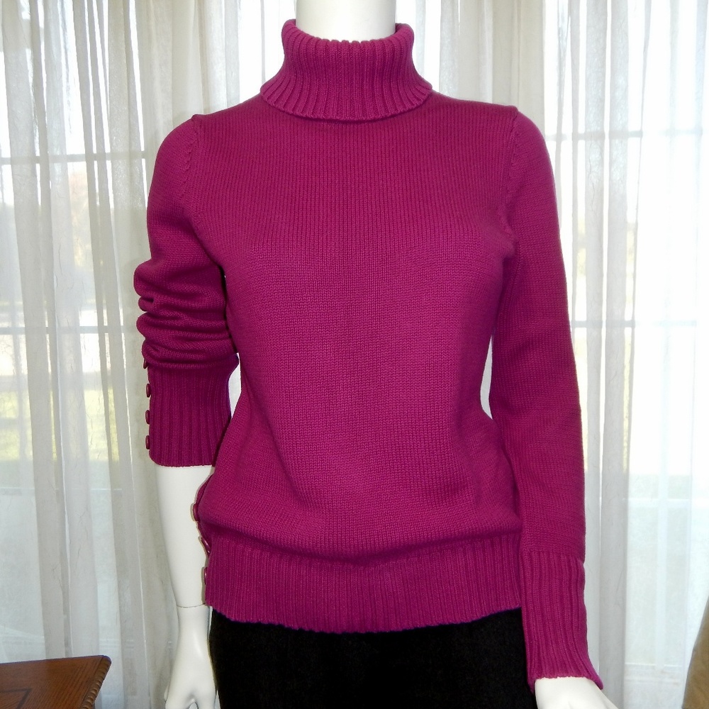 Ann Taylor LOFT Turtleneck Cotton Sweater, Large